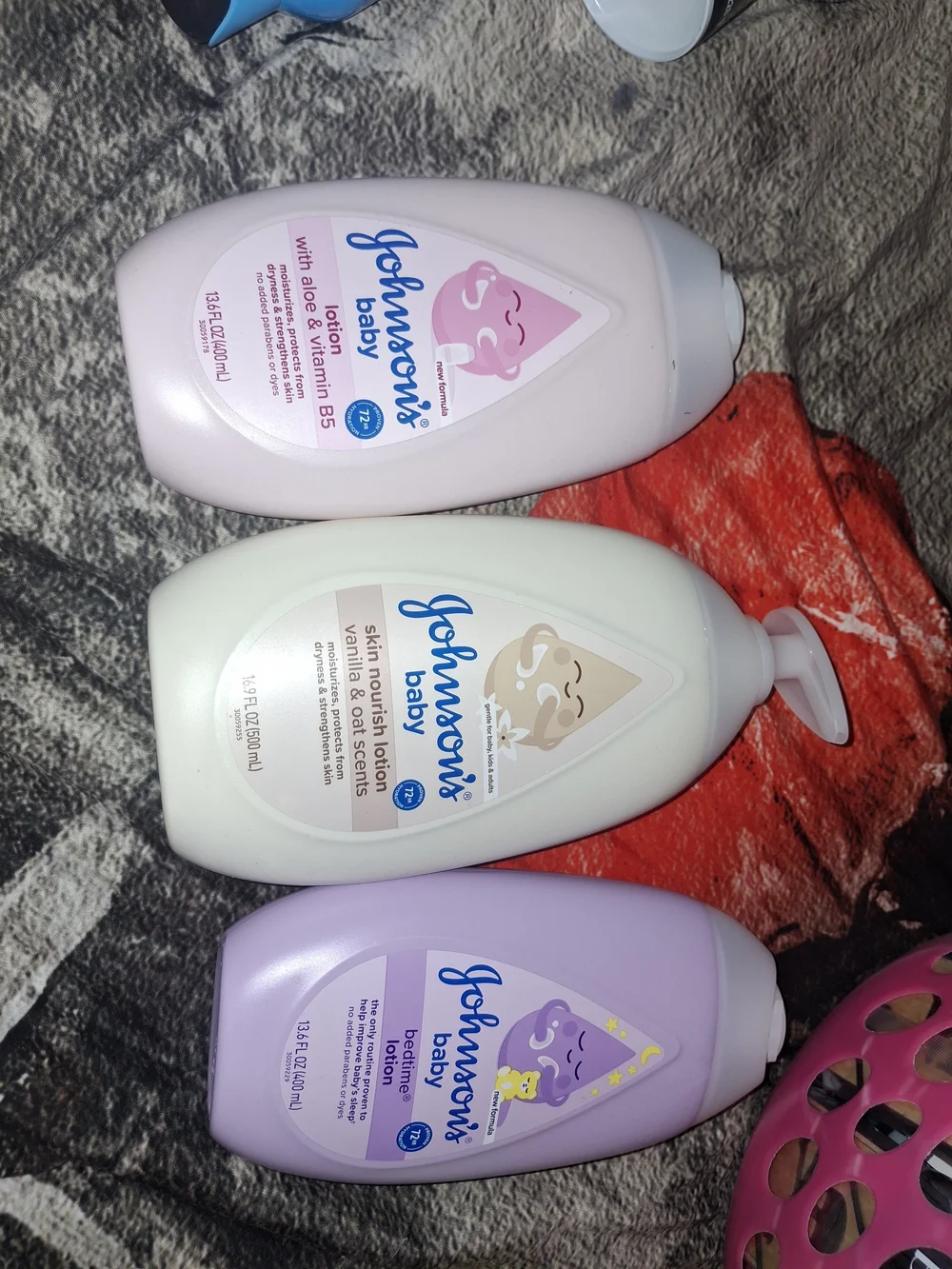 Baby Moisturizing Lotion Trio — Pink, Cream, and Lavender